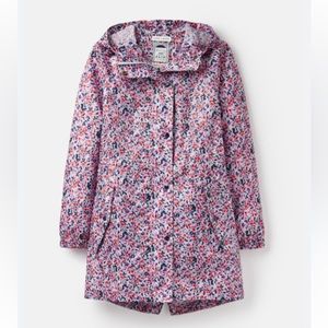 Joules Right as Rain Collection Women's Floral Rain Jacket Coat US 14 Waterproof